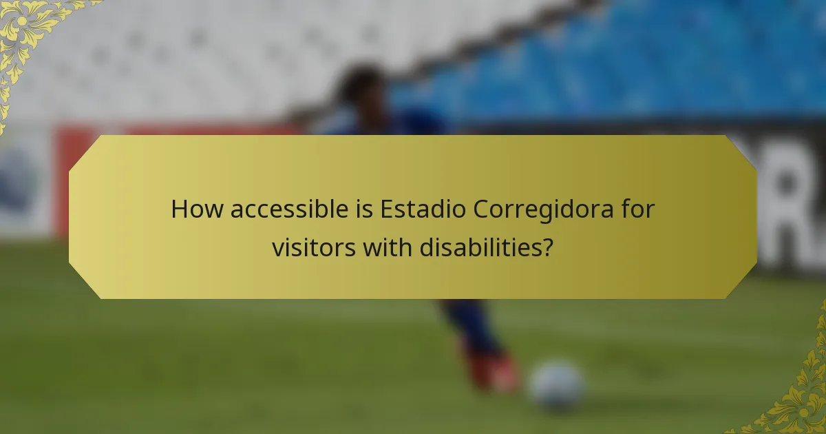 How accessible is Estadio Corregidora for visitors with disabilities?